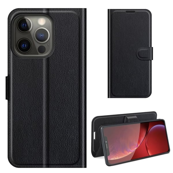 Klassisk iPhone 13 Pro flip etui - Sort