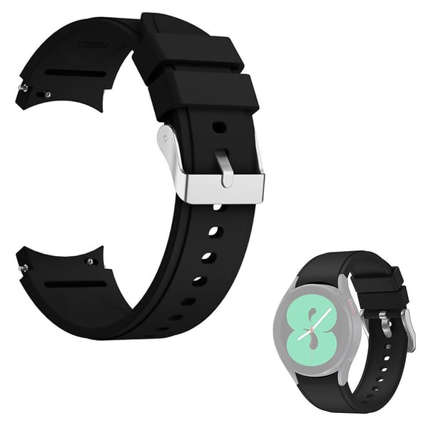 Enkel silikoneurrem til Samsung Watch 4-enhed - Sort