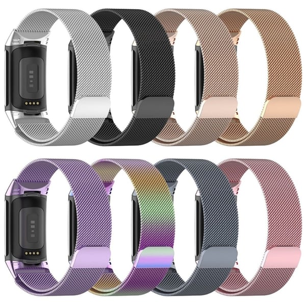 Fitbit Charge 5 milanesisk klokkerem i rustfritt stål - Flerfarget