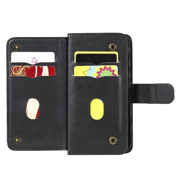 10-slot Lommebok Etui til iPhone XS - Svart