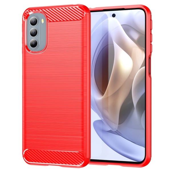 Carbon Flex Etui Motorola Moto G41 / G31 - Rød