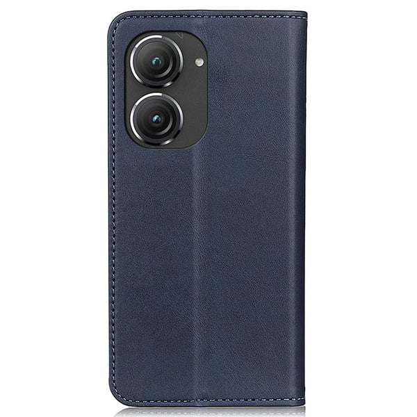 Äkta läder Asus Zenfone 9 fodral - Blå