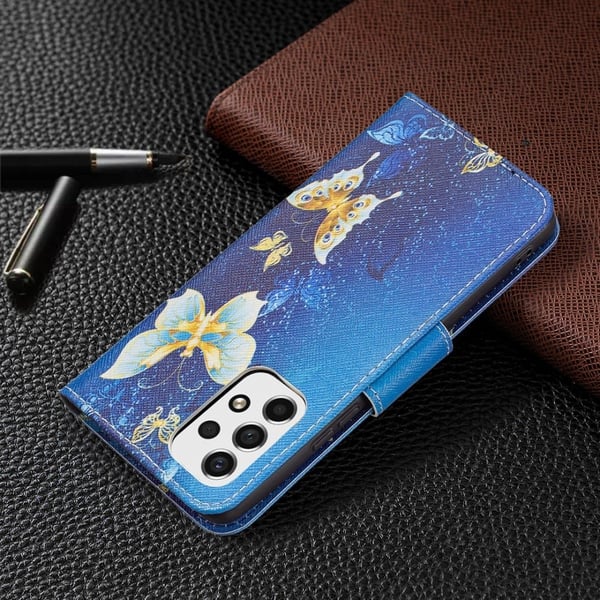 Wonderland Samsung Galaxy A53 5G Flippetui - Gylden Sommerfugl