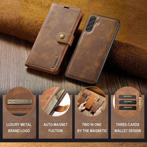 DG.Ming Samsung Galaxy A13 5G 2-in-1 Lommebok Etui - Brun