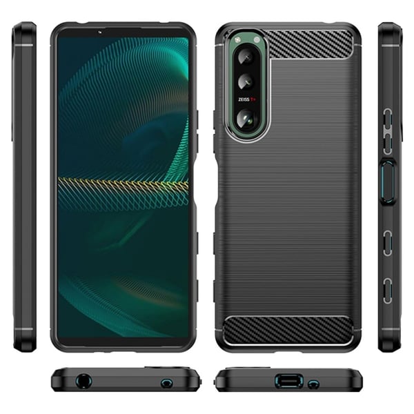 Carbon Flex Etui Sony Xperia 5 III - Sort