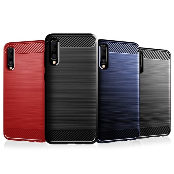 Carbon Flex Etui Samsung Galaxy A50s / A50 / A30s - Blå