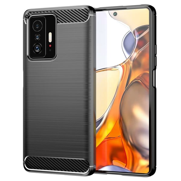 Carbon Flex Etui Xiaomi 11T / 11T Pro - Svart Carbon Flex Etui Xiaomi 11T / 11T Pro - Svart
