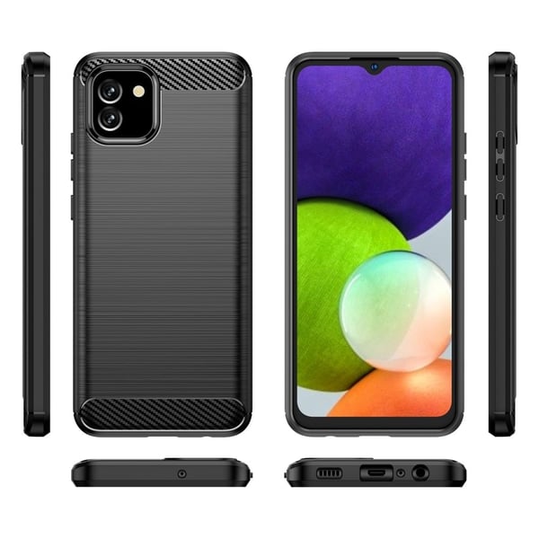 Carbon Flex Samsung Galaxy A03 cover - Sort