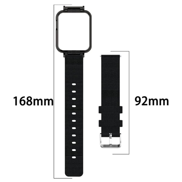 Xiaomi Mi Watch Lite / Redmi Watch nylon lerret klokkerem - Lyselilla
