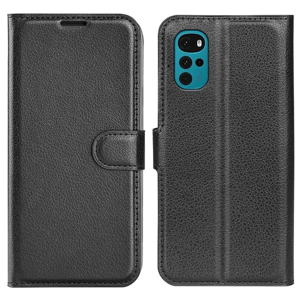 Klassisk Motorola Moto G22 flip etui - Sort