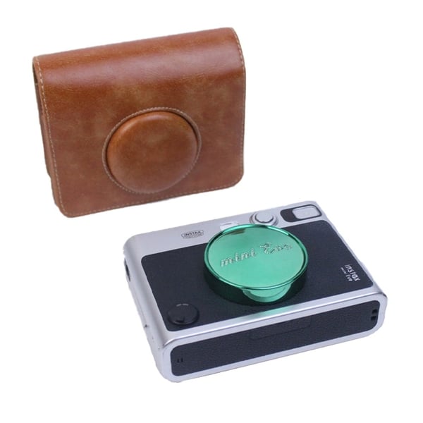Fujifilm Instax Mini Evo PU-skinnveske med stropp - Brun