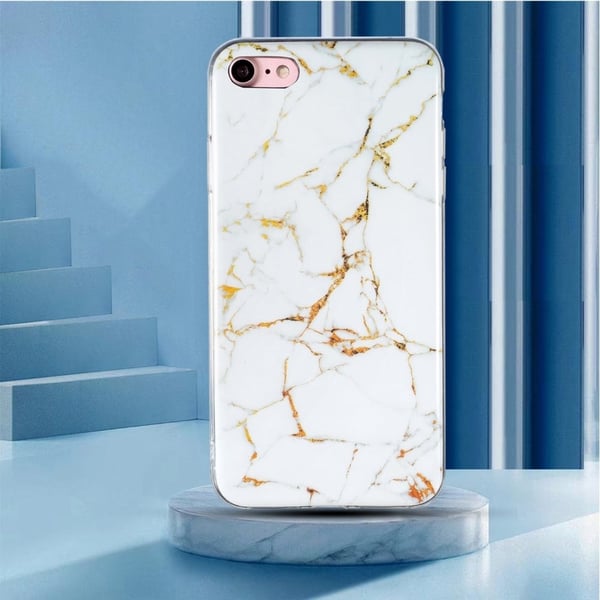 Marmor etui til iPhone SE (2022) / SE 2020 / 8 / 7 - Hvid