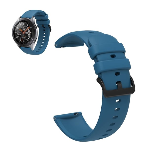22 mm Universal sporty klokkerem i silikon - Blå / Grå