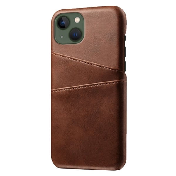 Dual Card iPhone 14 kotelot - Ruskea