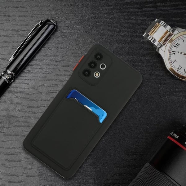 Card Holder Suojakuori For Samsung Galaxy A32 - Musta