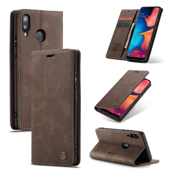 CaseMe Samsung Galaxy A20e Vintage Etui - Kaffe