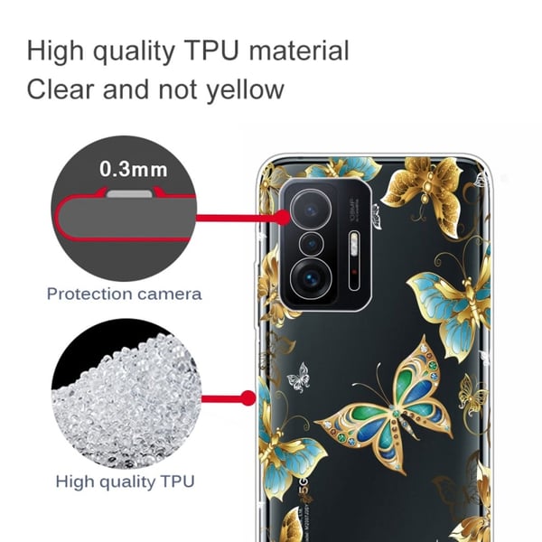 Marble Xiaomi 11T Etui - Jewelry Sommerfugle