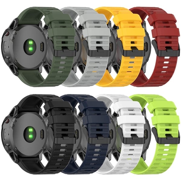 22 mm Garmin Forerunner 945 / Fenix 6 / 5 klokkerem i silikon - Grå