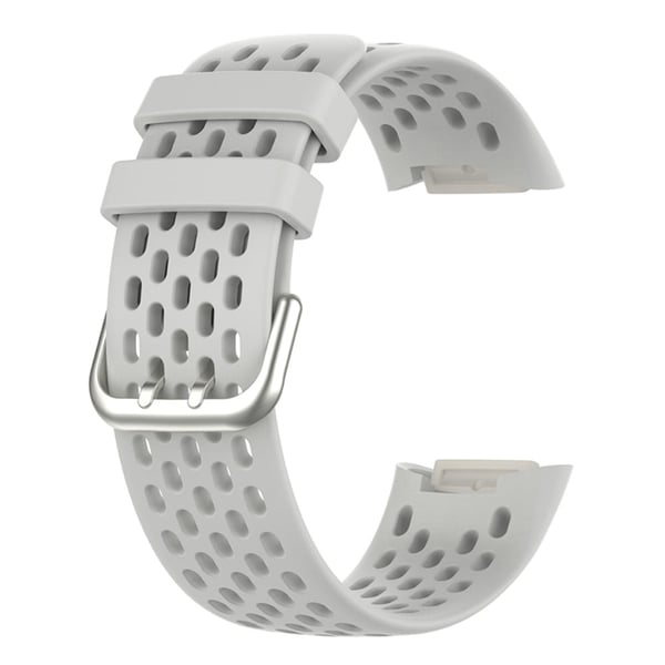 Fitbit Charge 5 pustende klokkerem i silikon - Måned Hvit