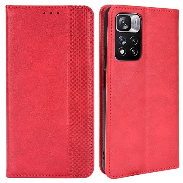 Bofink Vintage Xiaomi Redmi Note 11 Pro / Pro Plus Læretui - Rød