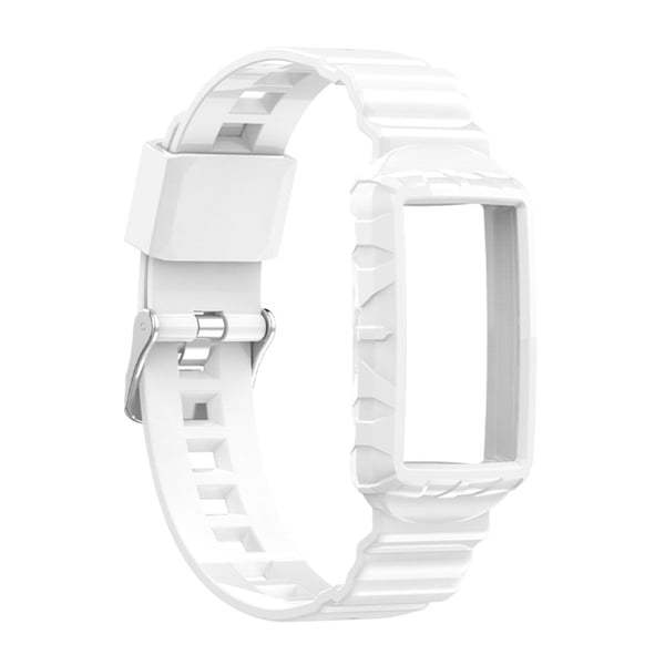 Fitbit Charge 5 / 4 / 3 integrert TPU-deksel + klokkerem - Hvit