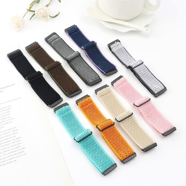 Fitbit Sense / Versa 3 nylon wave pattern watch strap - Army Green