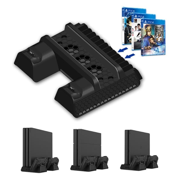 Playstation 4 - Ps4 Dual Kontrolleren Laderen Og Vertikal Kjøling Stå