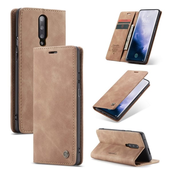CaseMe OnePlus 7 Pro Vintage Etui - Brun