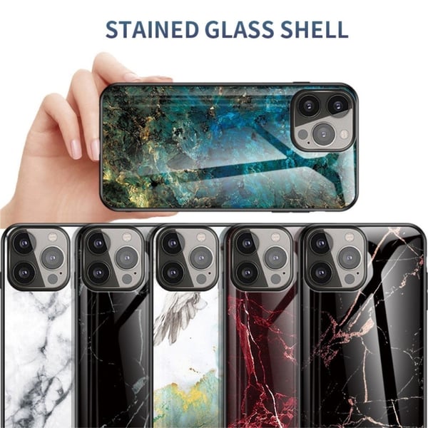 Fantasy Marble iPhone 13 Pro Deksel - Gold Svart Klinkekule