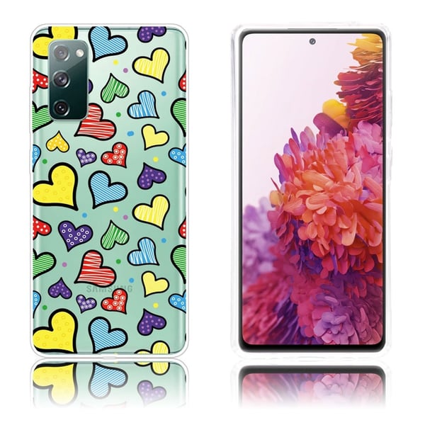 Deco Samsung Galaxy S20 FE 5G / Samsung Galaxy S20 FE kotelot - Värikäs Rakkaus Sydämet