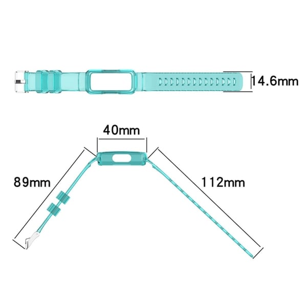 Fitbit Ace 3 / Luxe / Inspire HR klart fleksibelt cover + urrem - Gennemsigtig Lilla