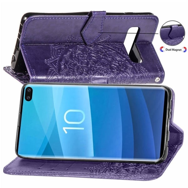 Mandala Samsung Galaxy S10 Plus Flip etui - Purple