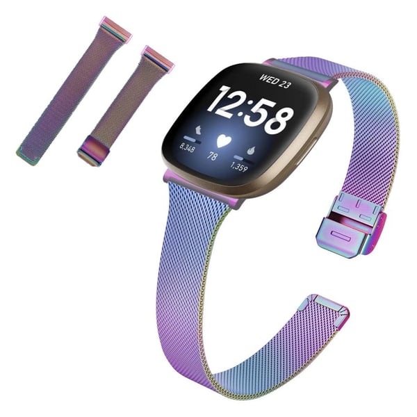 Fitbit Sense / Versa 3 milanese stainless steel watch band - Multi-color Fitbit Sense / Versa 3 milanese stainless steel watch band - Multi-color