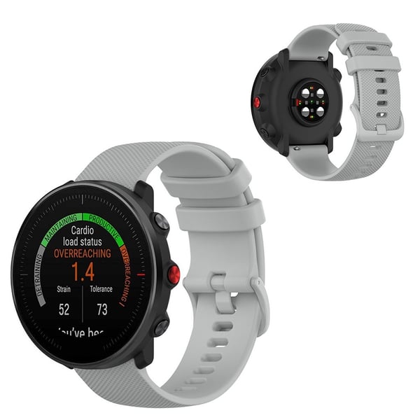 Polar Vantage M / Garmin Vivoactive 4 / Huawei Watch GT silikon watch band - Grå