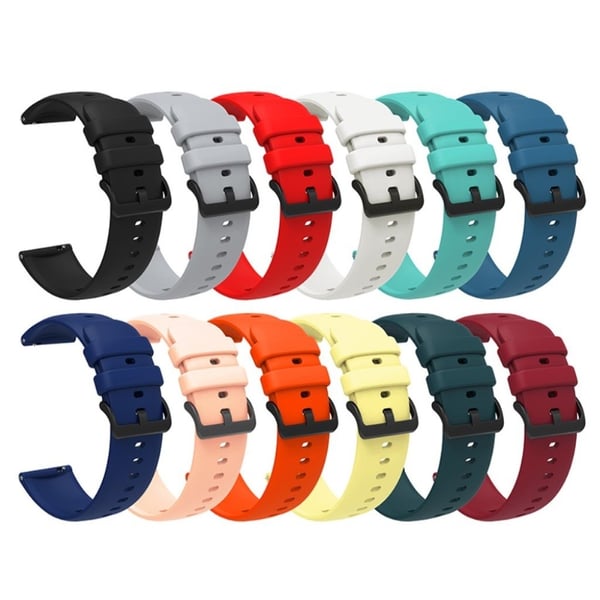 22 mm Universal sporty klokkerem i silikon - Rød
