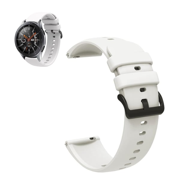22 mm Universal sporty klokkerem i silikon - Hvit