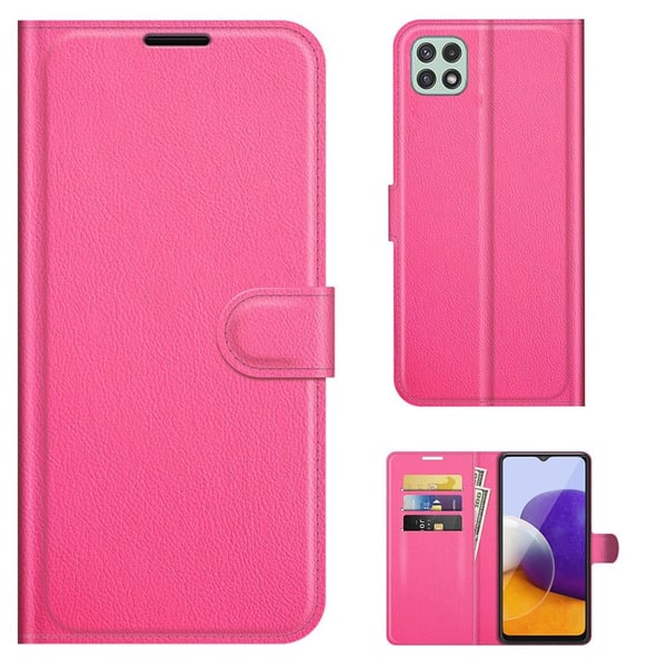 Classic Samsung Galaxy A22 5G Läppäkotelo - Rose