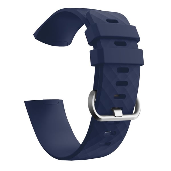 Fitbit Charge 3 erstatnings urrem i silikone - str. L/Blå