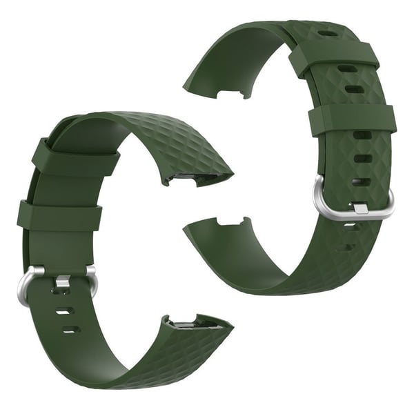 Fitbit Charge 3 / 4 slitesterkt klokkerem - Militærgrønn