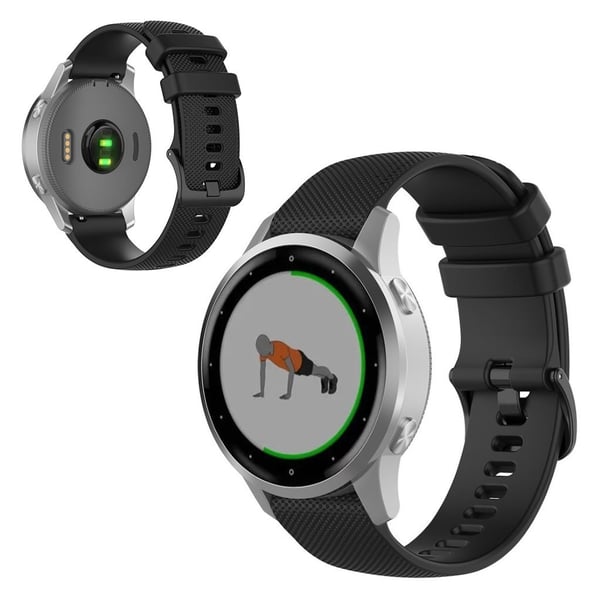 Garmin Vivomove 3S / Vivoactive 4S silikonikellonauha - Musta