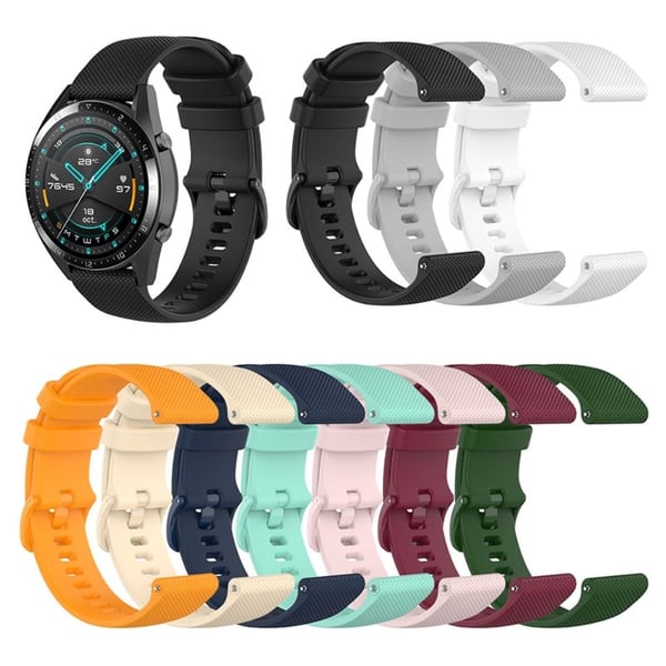 20 mm Huawei Watch GT 3 (42 mm) / GT 3 42 mm silikoneurrem - Rødvin