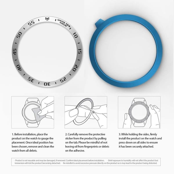 Samsung Galaxy Watch (46mm) Metallisk bezel - Sølv