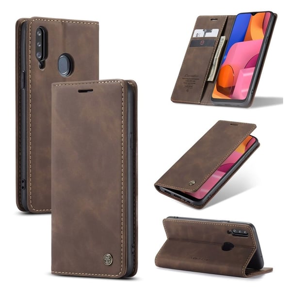CaseMe Samsung Galaxy A20s Vintage Etui - Kaffe