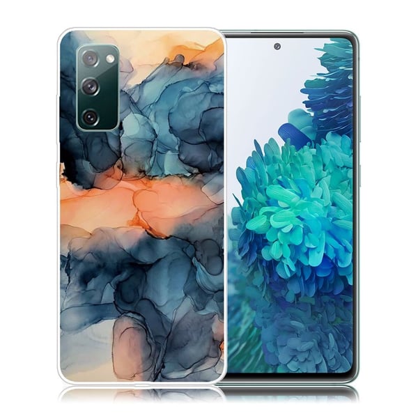 Marble Samsung Galaxy S20 FE 5G / S20 Fe Etui - Orange Between The Blues