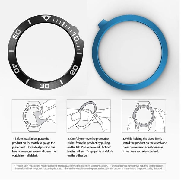 Garmin Fenix 5X / 5X Plus kjøle rustfritt stål bezel - Black / White