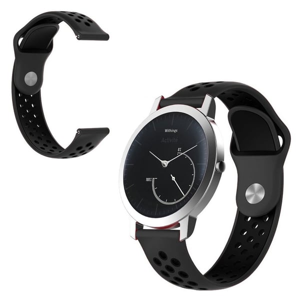 Withings Steel HR (40 mm) dubbelfärgat klockarmband i silikon - Svart