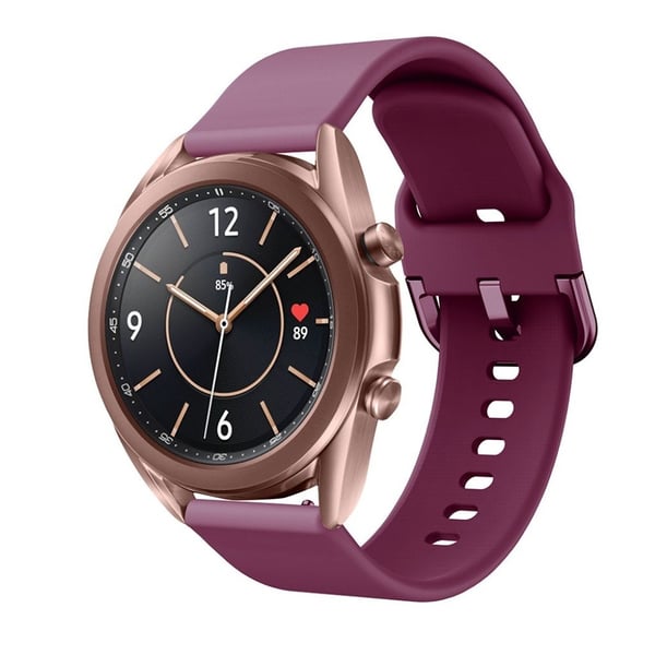 Samsung Galaxy Watch 3 (41 mm) enkelt silikonarmbånd - Vinrød