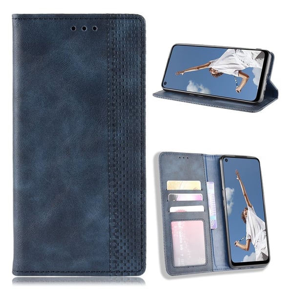 Bofink Vintage Oppo A52 / A72 / A92 læder etui - Blå