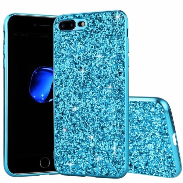 Glitter iPhone SE 2020 deksel - Blå