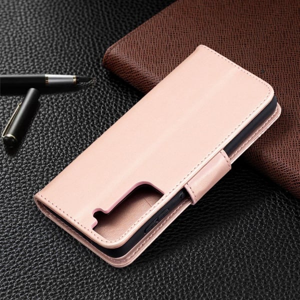 Butterfly Samsung Galaxy S21 flip etui - rødguld
